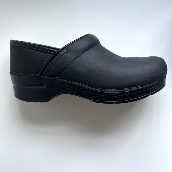 Dansko Professional Black Nubuck Leather Clogs | Size 37 Narrow - Picture 2 of 8